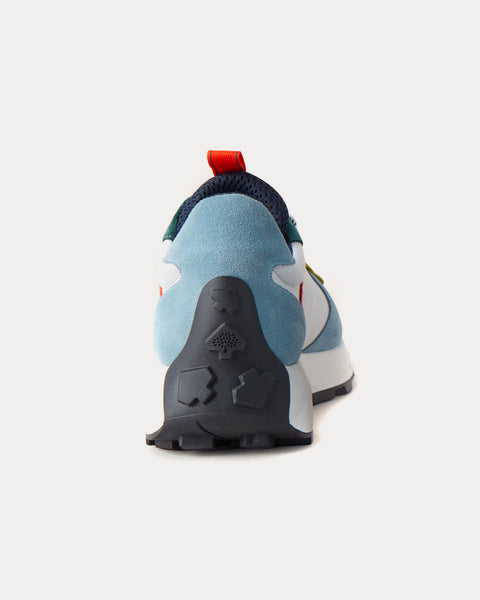 Runner Cornflower Blue Leather & Synthetic Mix Low Top Sneakers