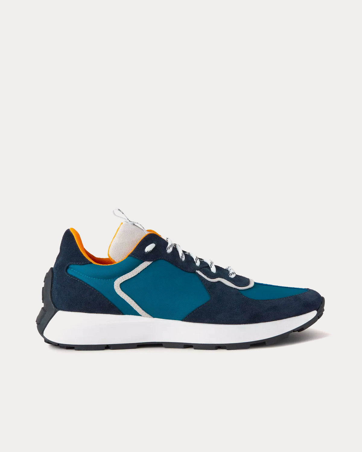 Mulberry - Runner Mixed Material Sapphire / Portobello Blue / Double Yellow Low Top Sneakers