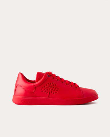 Mulberry Tree Tennis Leather Lancaster Red Low Top Sneakers