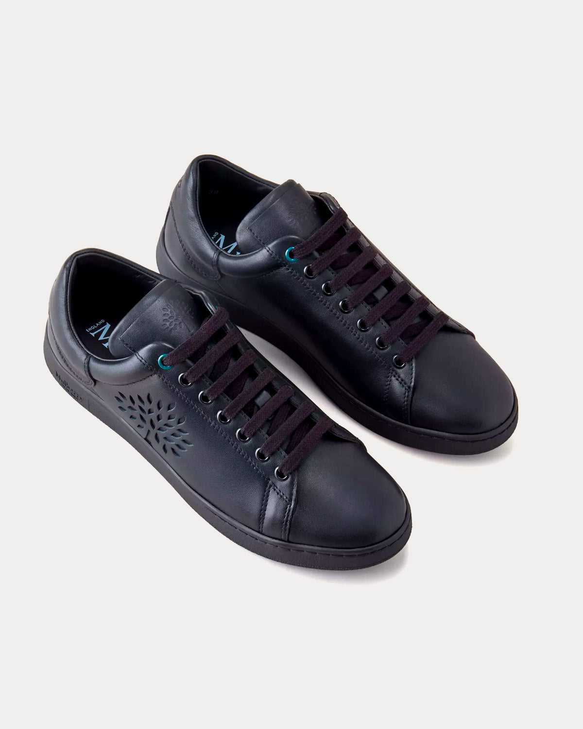 Mulberry - Tree Tennis Leather Black Low Top Sneakers