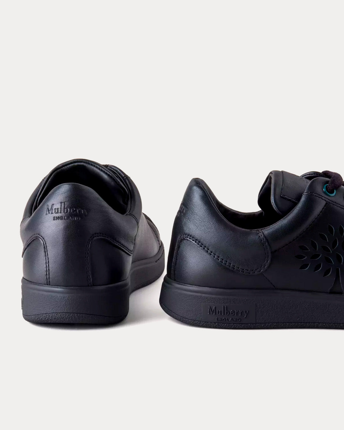 Mulberry - Tree Tennis Leather Black Low Top Sneakers