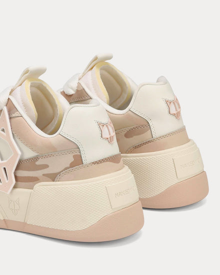 Naked Wolfe Women's City Camo Beige Low Top Sneakers & Trainers