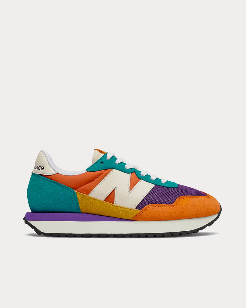 New Balance 237 Vintage Orange with Team Teal Low Top Sneakers
