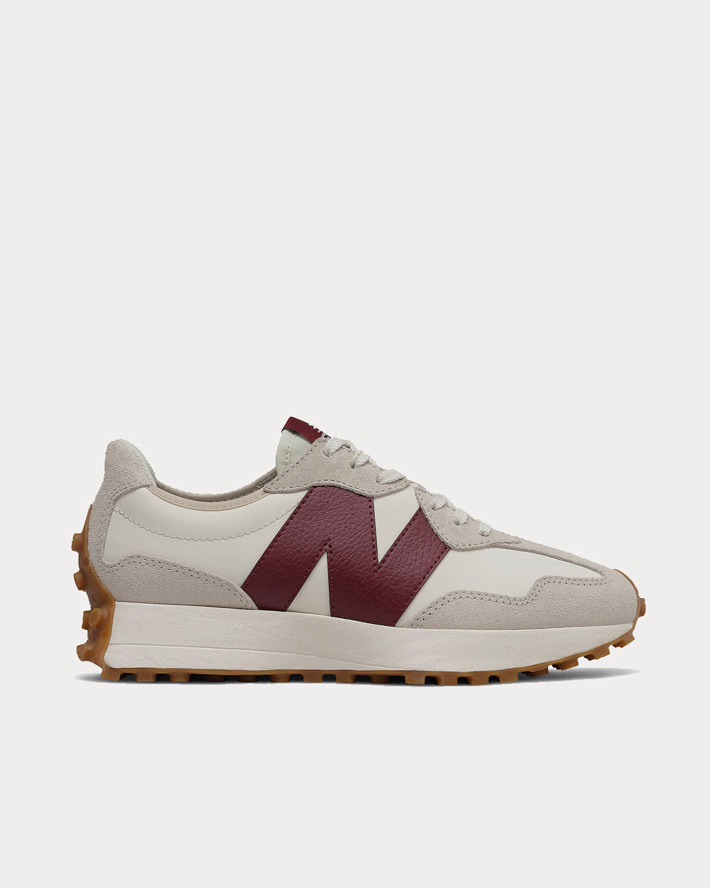 New balance white & burgundy 327 sneakers Clearance