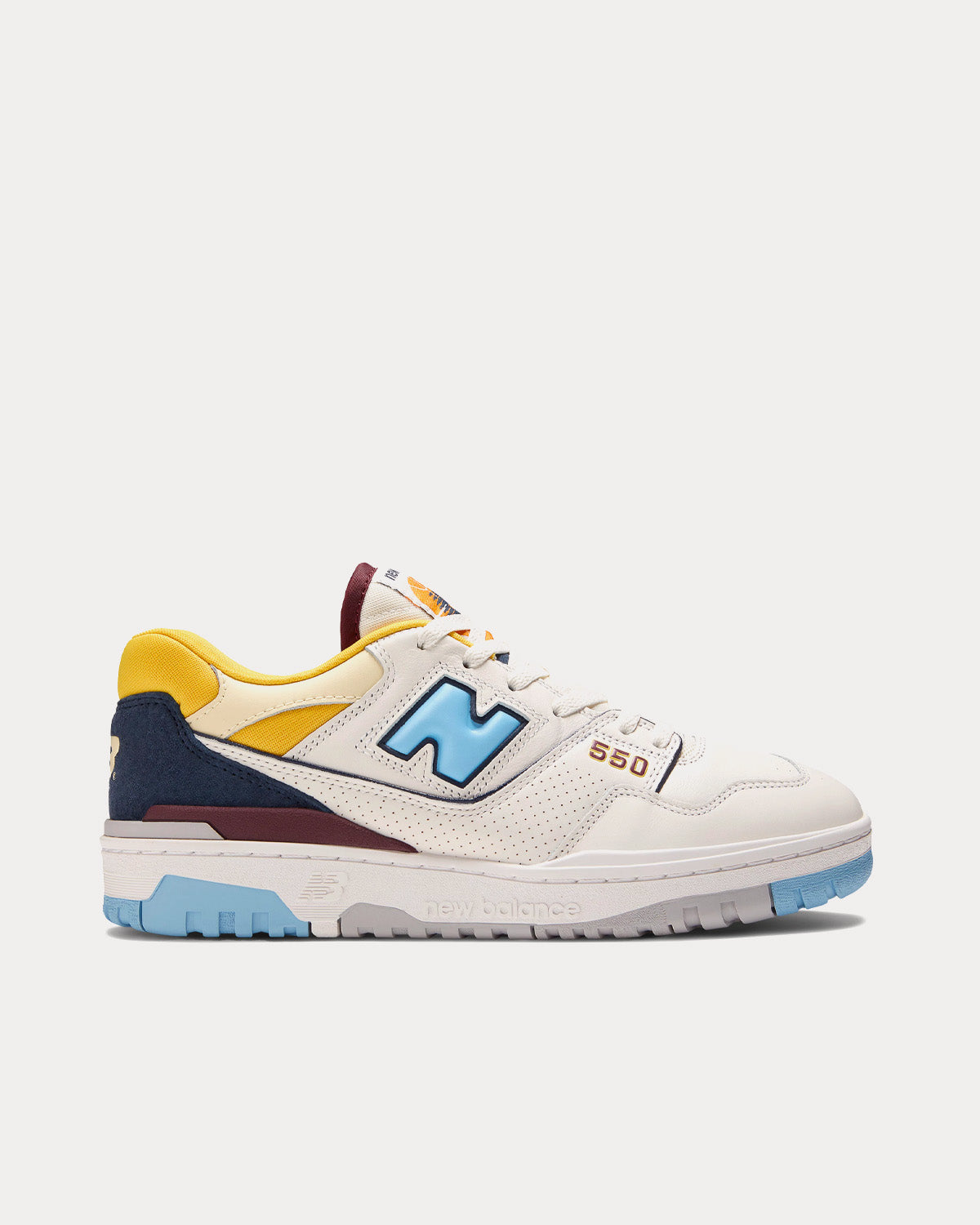 New Balance Unisex 550 Sea Salt / Blue / Yellow / Burgundy  display picture 3