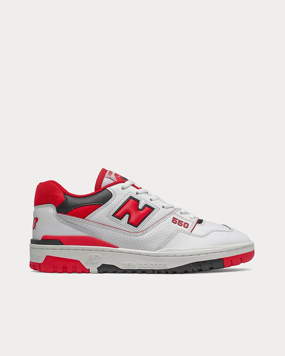 New Balance - 550 Red & White Low Top Sneakers