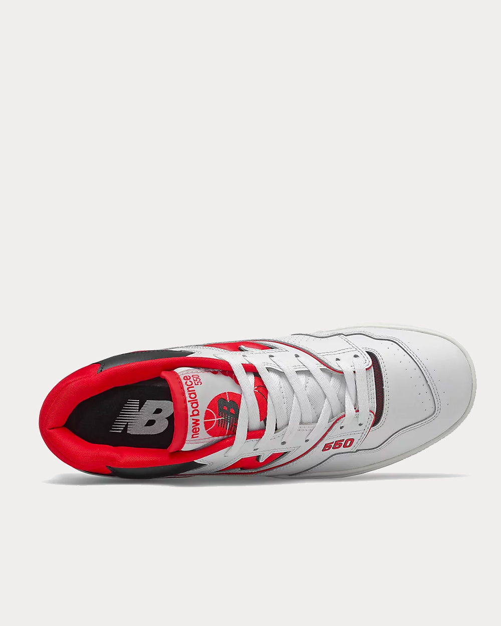 New Balance - 550 Red & White Low Top Sneakers