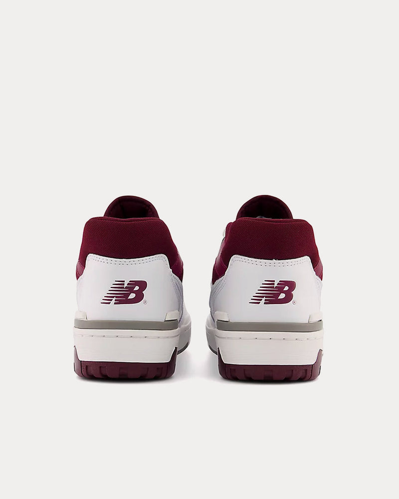 New Balance 550 White / Burgundy Low Top Sneakers - 3