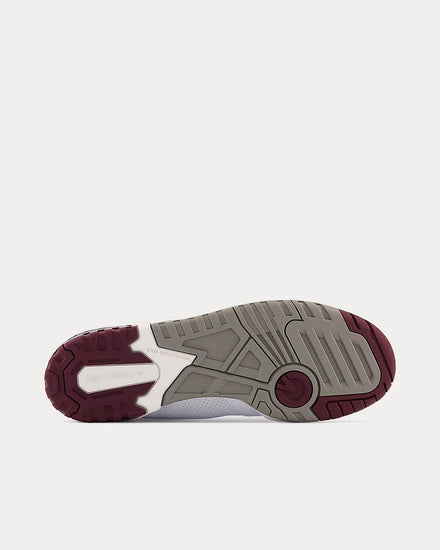 New Balance 550 White / Burgundy Low Top Sneakers - 4