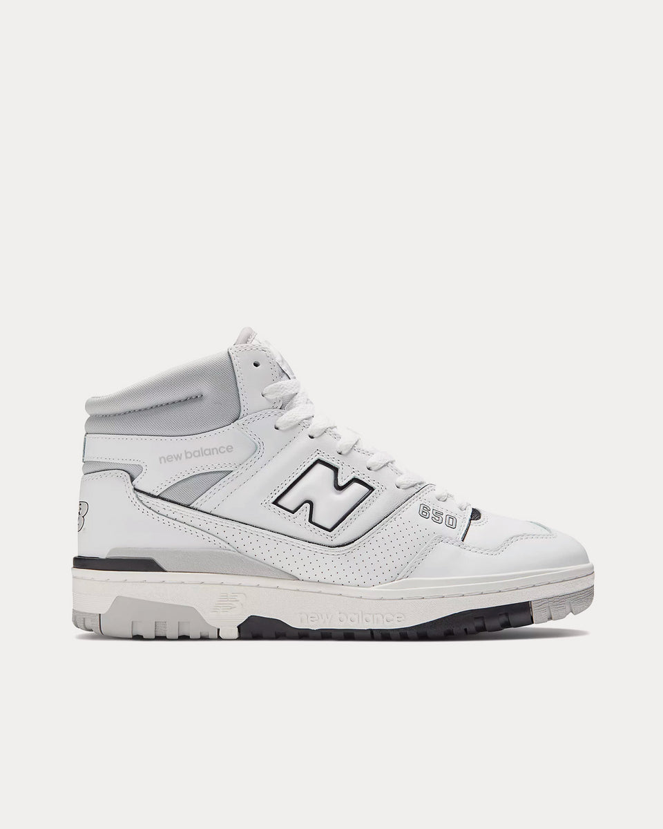 New Balance 650 White / Cloud Grey High Top Sneakers - Sneak in Peace