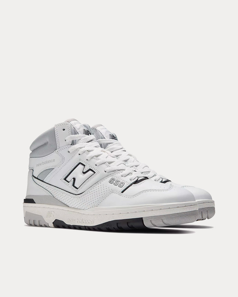 New Balance 650 White / Cloud Grey High Top Sneakers - Sneak in Peace
