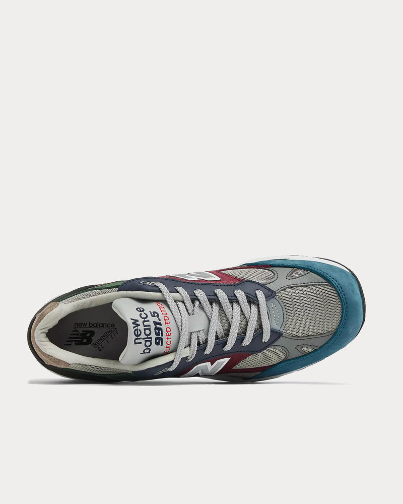 New Balance Made in UK 991.5  Grey with Blue Low Top Sneakers - 2