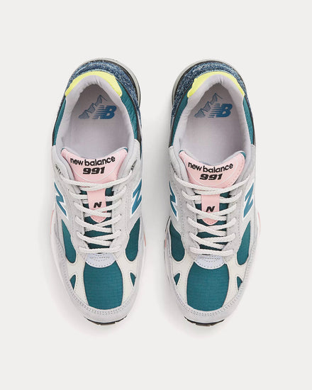 New Balance MADE in UK 991 Micro Chip / Pacific / Majolica Blue Low Top Sneakers - 2