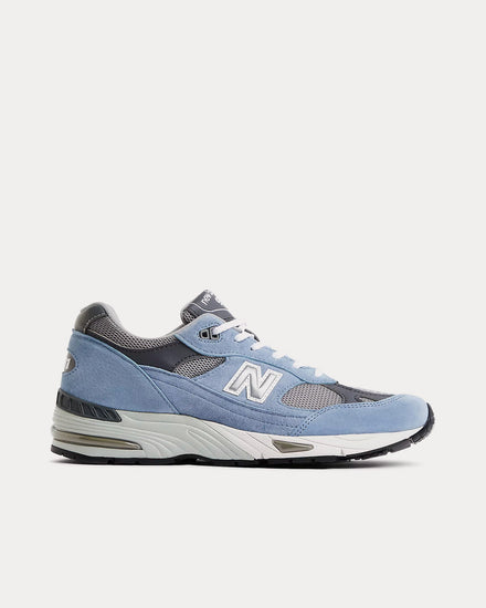 New Balance Made in UK 991v1 Dusty Blue / Alloy / Smoked Pearl Low Top Sneakers - 1