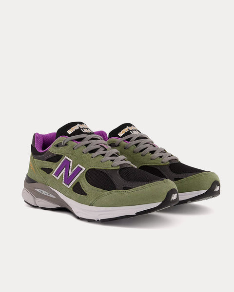 MADE in USA 990v3 Olive leaf with black Low Top Sneakers