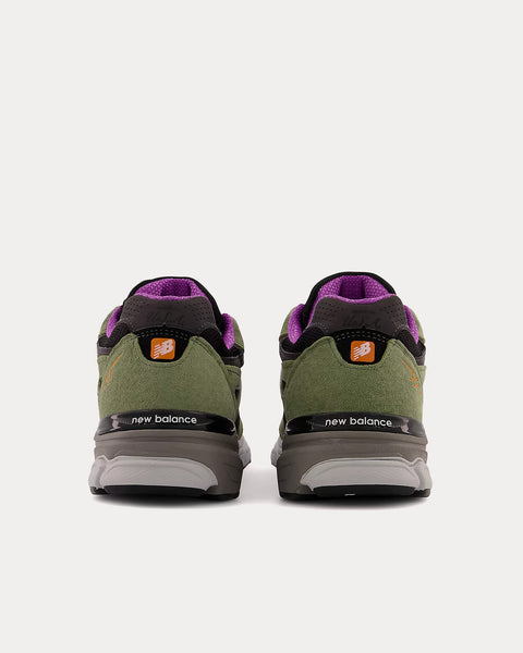 MADE in USA 990v3 Olive leaf with black Low Top Sneakers