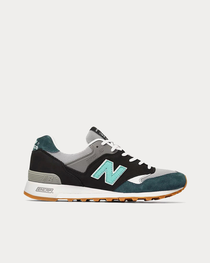 New Balance Made in UK 577 Black with Grey Low Top Sneakers - 1