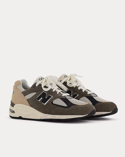 New Balance Made in USA 990v2 Grey / Tan Low Top Sneakers - 3