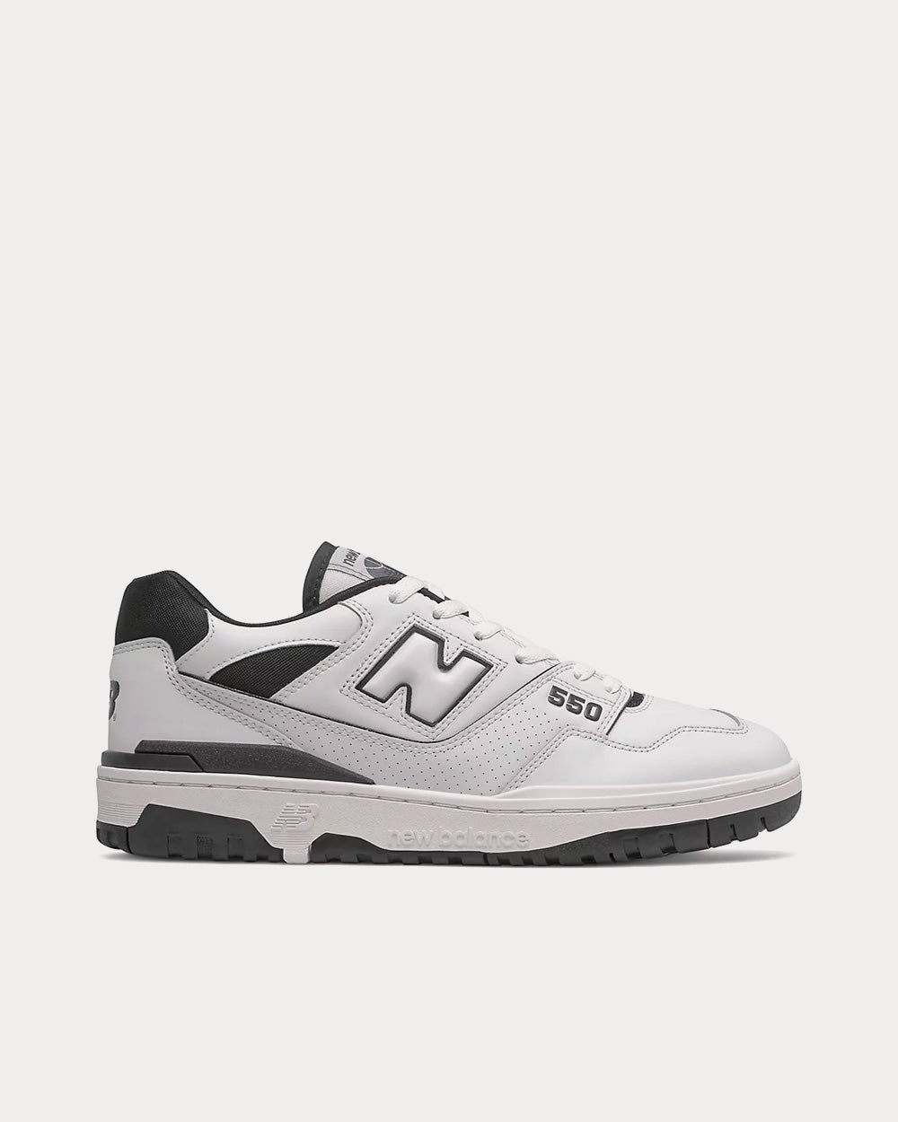 New Balance - 550 White with Black Low Top Sneakers