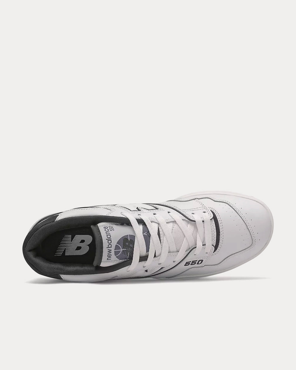 New Balance - 550 White with Black Low Top Sneakers