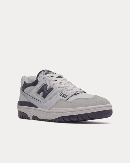 New Balance 550 White with Team Navy Low Top Sneakers - 3