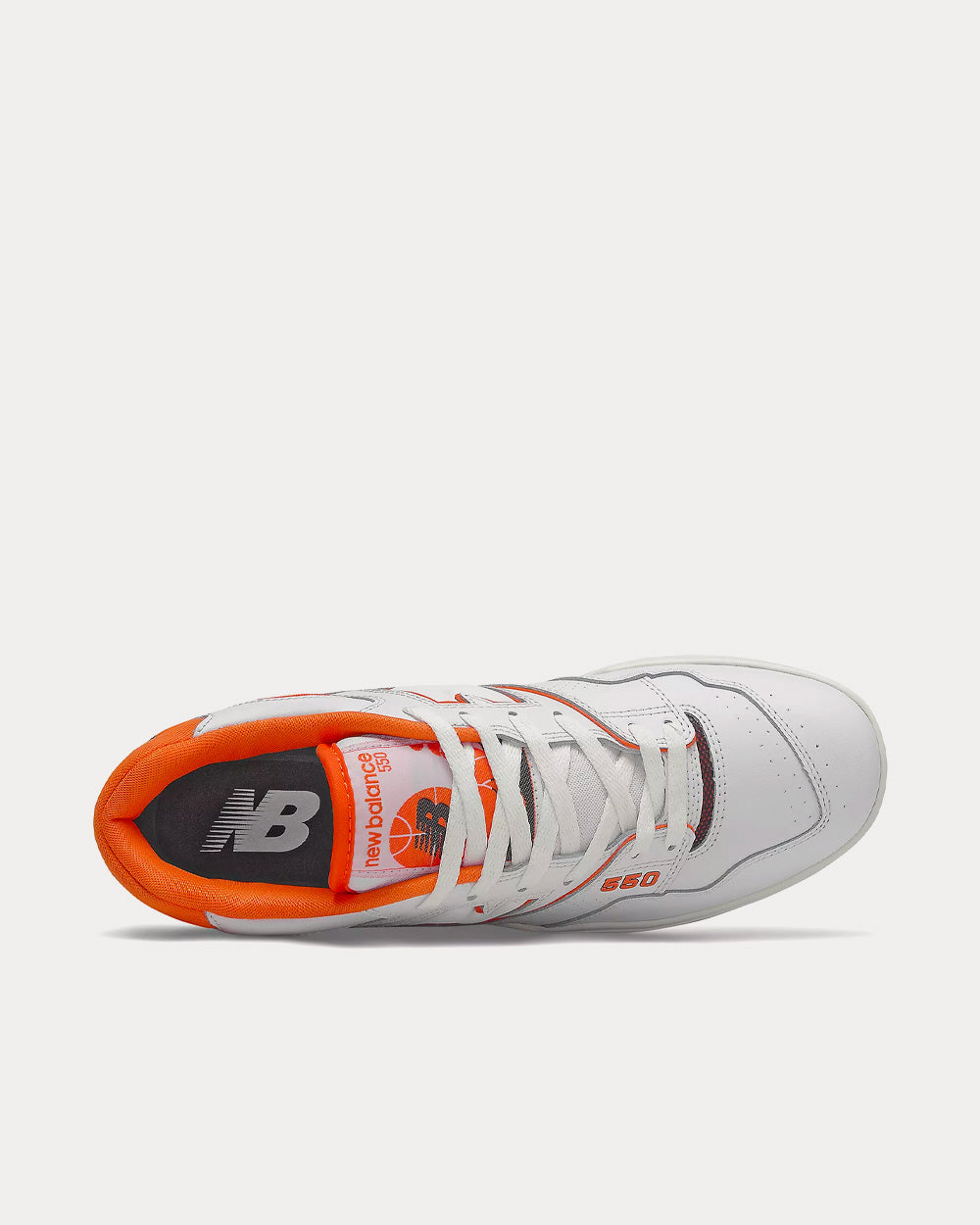 New Balance - 550 White with Varsity Orange Low Top Sneakers