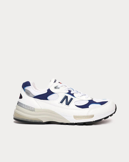 New Balance M992 White / Blue Low Top Sneakers - 1