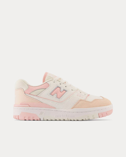 New Balance 550 White / Pink Low Top Sneakers - 1