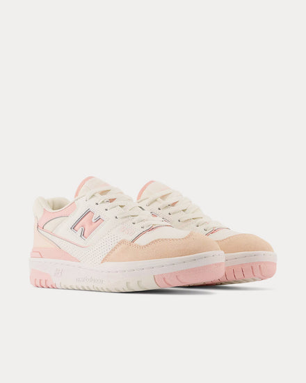 New Balance 550 White / Pink Low Top Sneakers - 3