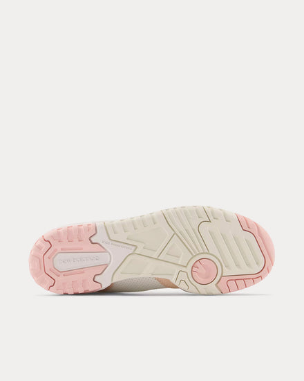 New Balance 550 White / Pink Low Top Sneakers - 5