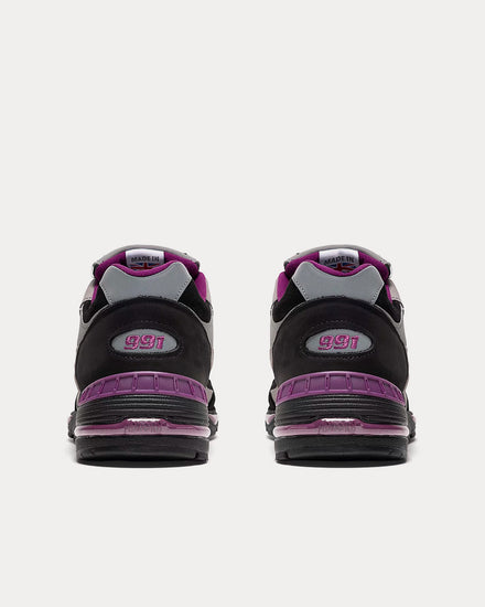 New Balance x Stray Rats Made in UK 991 Black / Grey / Purple Low Top Sneakers - 4
