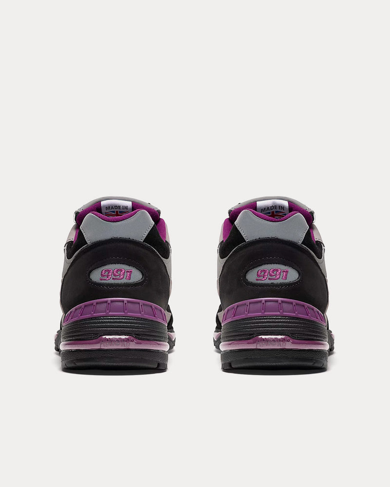 New Balance x Stray Rats Made in UK 991 Black / Grey / Purple Low Top Sneakers - 4
