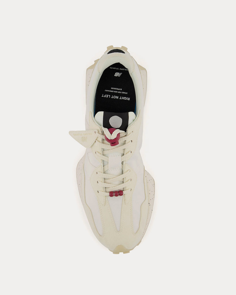 New Balance x COLORSXSTUDIOS Snow White with Rumba Red Low Top