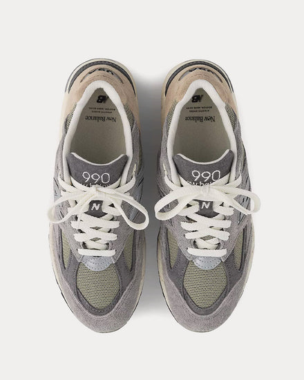 New Balance MADE in USA 990v2 Marblehead with Incense Low Top Sneakers - 2