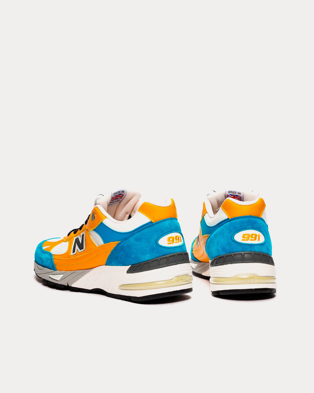 New Balance x SNS 991 Yellow / Blue / White / Grey Low Top 