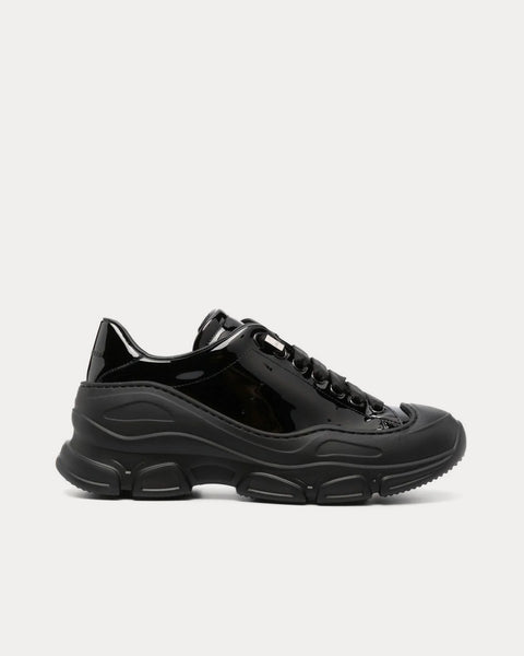 Evolve Patent Leather Black Low Top Sneakers