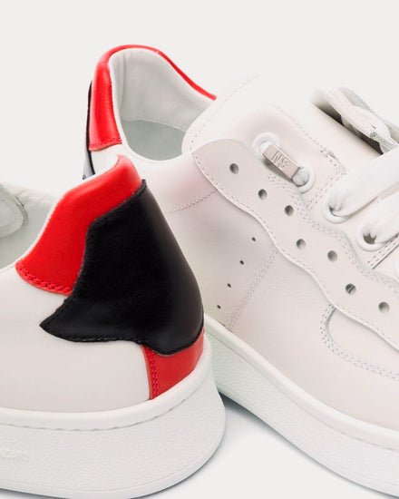 New Standard Blend White / Black / Red Low Top Sneakers - 3