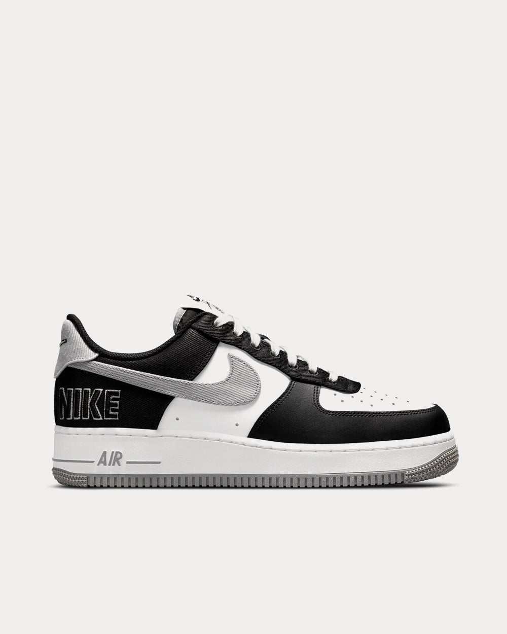 Nike Air Force 1 EMB '07 LV8 Black / Silver Low Top Sneakers