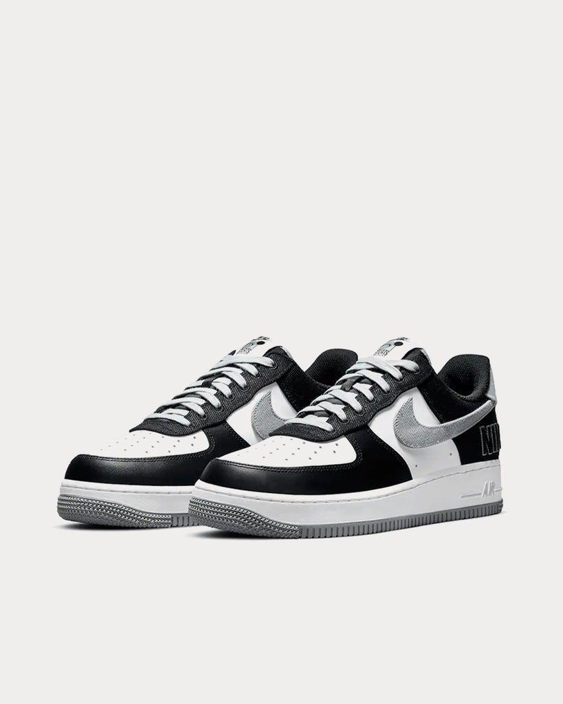 Nike Air Force 1 EMB '07 LV8 Black / Silver Low Top Sneakers - Sneak in  Peace