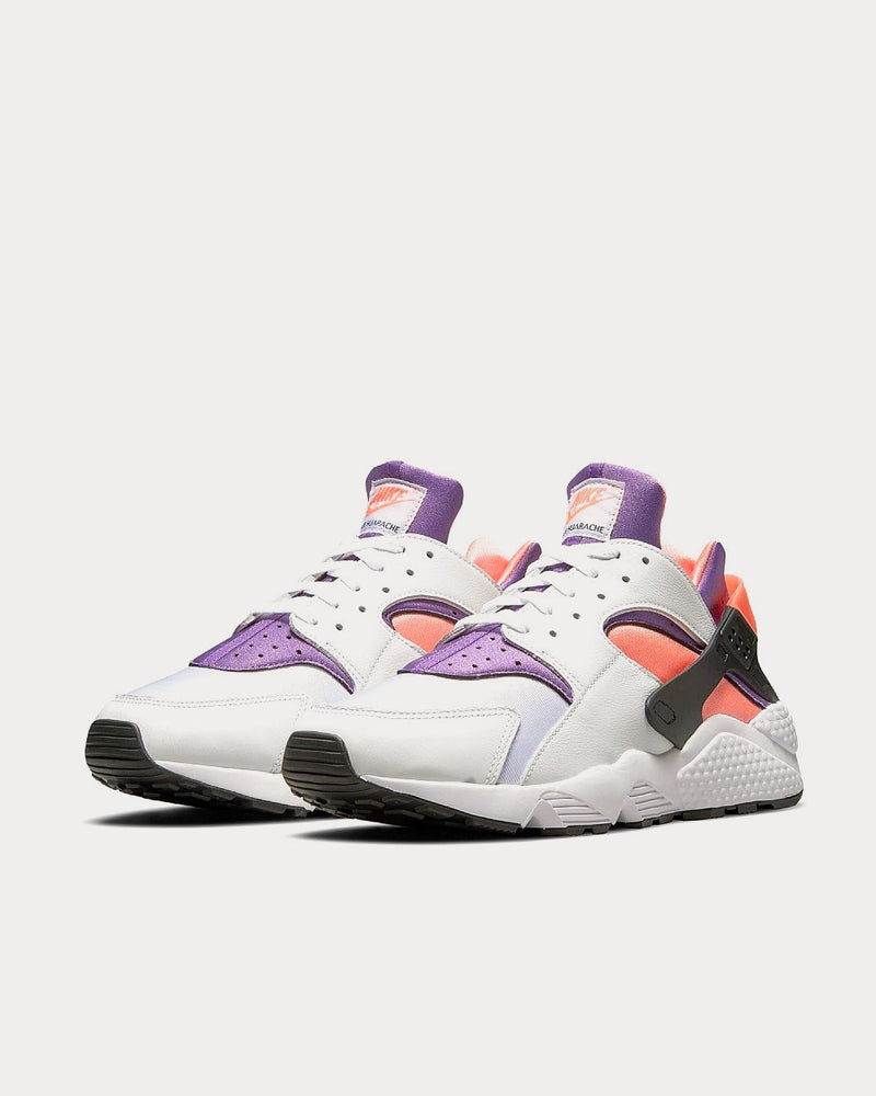 Nike Air Huarache White / Purple / Mango / Black Low Top Sneakers - 2