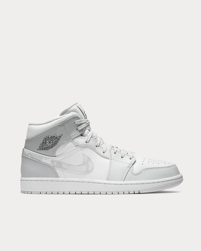 Jordan Air Jordan 1 Mid White/Grey Fog/Vast Grey/Photon Dust High Top Sneakers - 1