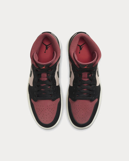 Jordan Air Jordan 1 Mid Particle Beige/Canyon Rust/Sail/Black High Top Sneakers - 3
