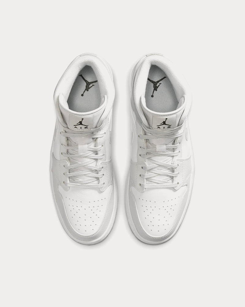 Jordan Air Jordan 1 Mid White/Grey Fog/Vast Grey/Photon Dust High Top Sneakers - 3