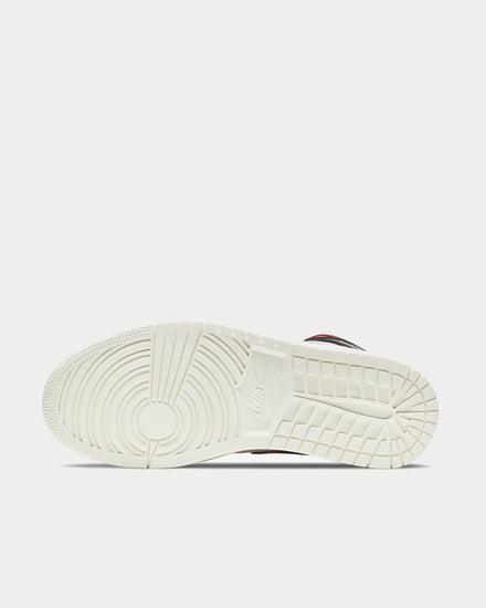 Jordan Air Jordan 1 Mid Particle Beige/Canyon Rust/Sail/Black High Top Sneakers - 5