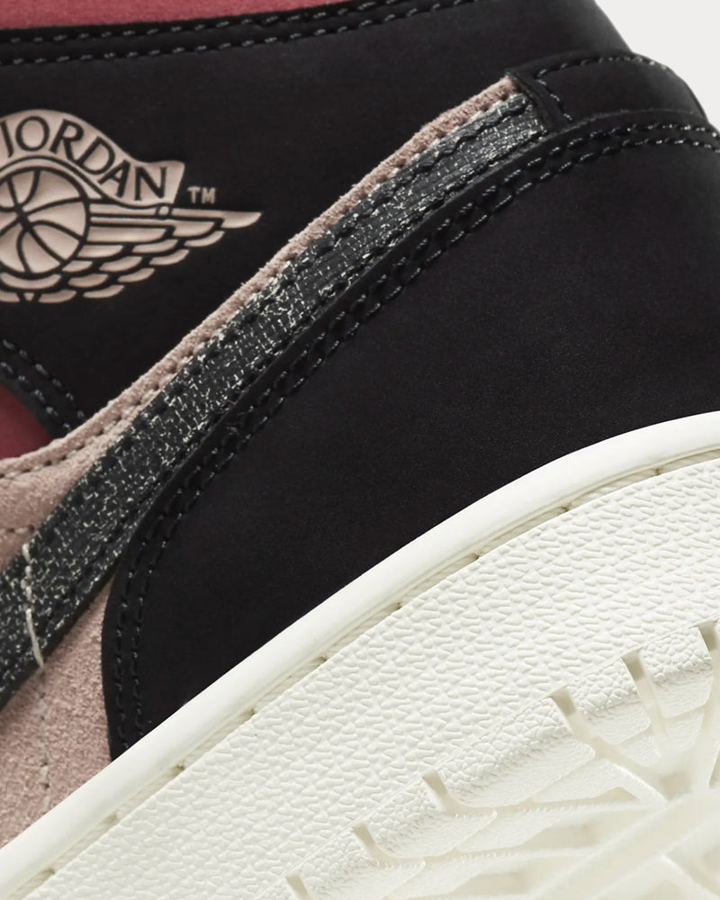 Jordan Women's Air Jordan 1 Mid Particle Beige/Canyon Rust/Sail/Black High Top Sneakers & Trainers