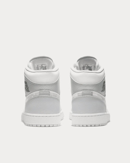 Jordan Air Jordan 1 Mid White/Grey Fog/Vast Grey/Photon Dust High Top Sneakers - 5