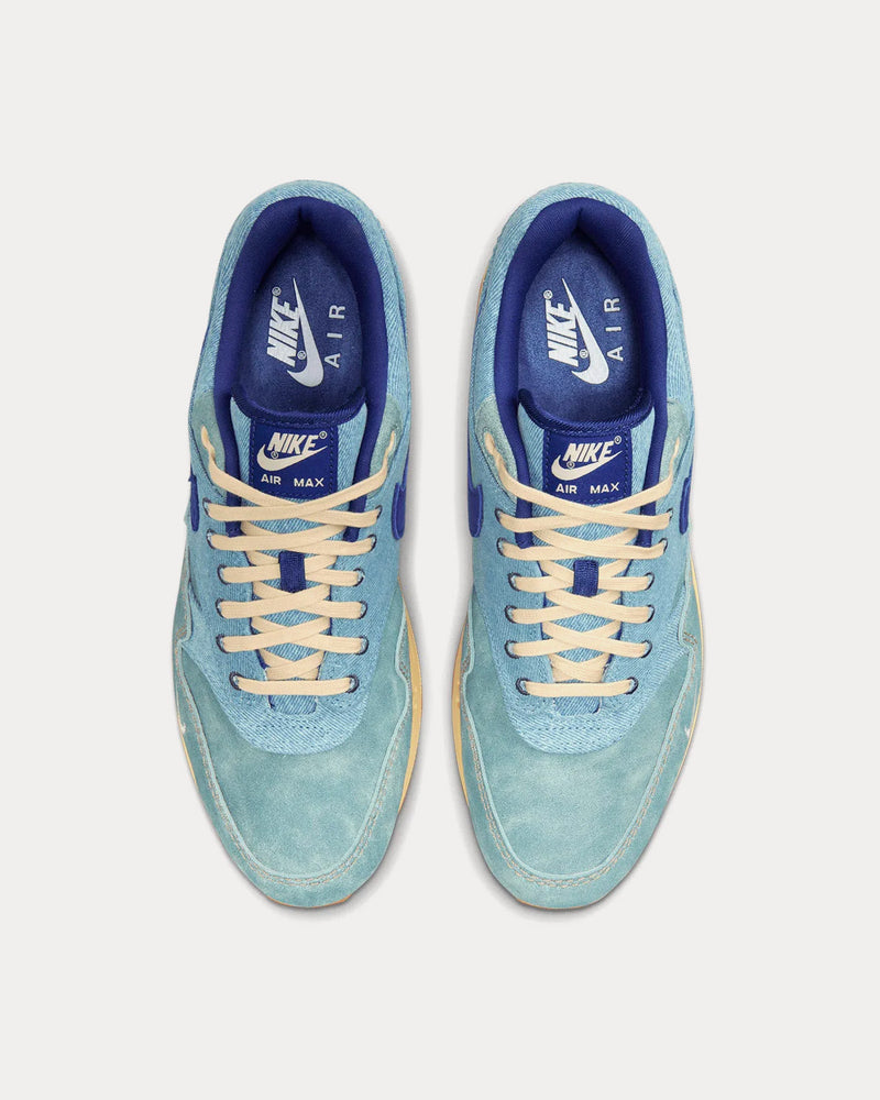 Nike Air Max 1 'Dirty Denim' Mineral Slate / Deep Royal Blue / Lemon Wash Low Top Sneakers - 2