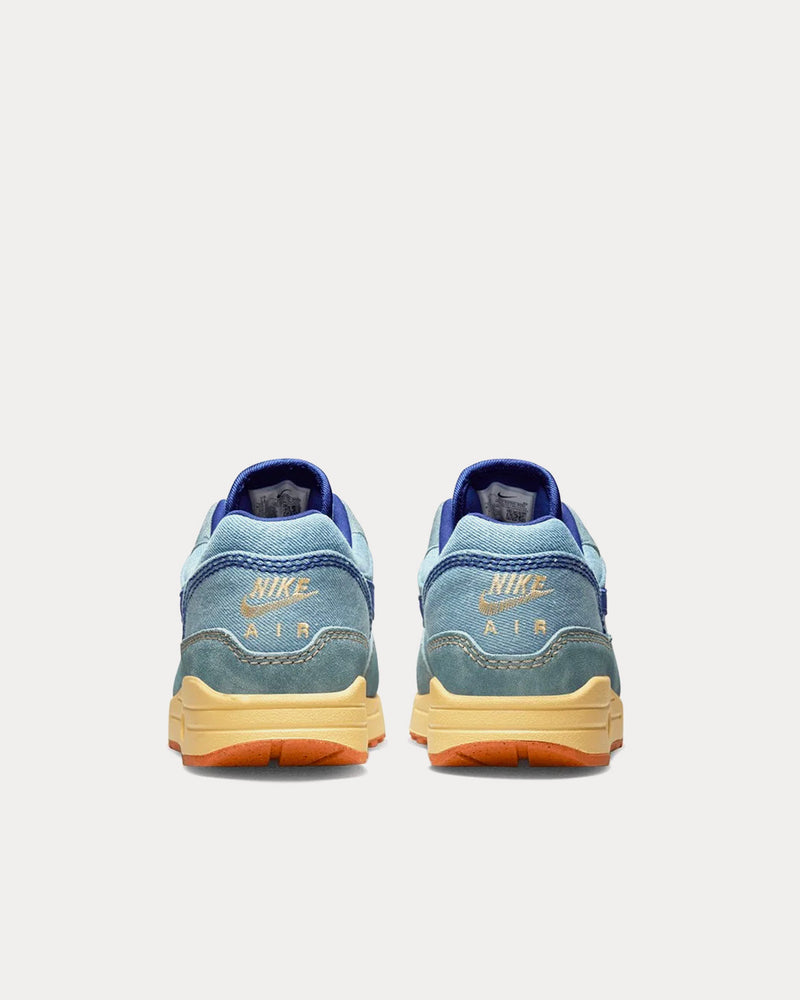 Nike Air Max 1 'Dirty Denim' Mineral Slate / Deep Royal Blue / Lemon Wash Low Top Sneakers - 4