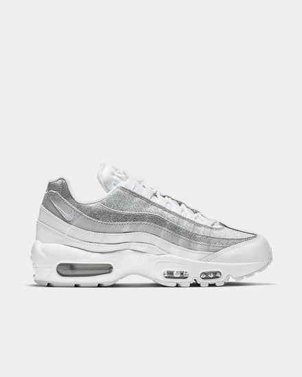 Nike Women's Air Max 95 White/Metallic Silver Low Top