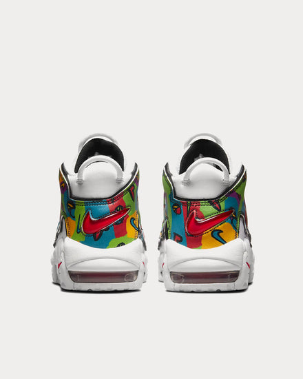 Nike Air More Uptempo White / Black / University Gold / University Red High Top Sneakers - 5